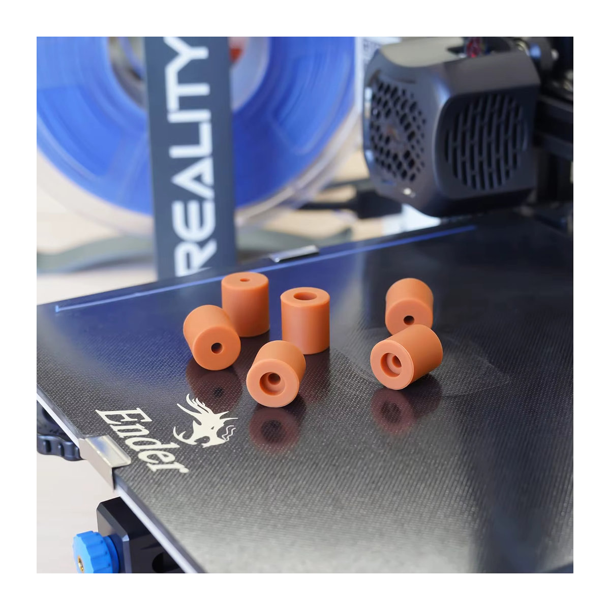 Creality Silikon-Nivelliersäulen Set aus 4 Stück in Orange für Ender-3 und Ender 3 Pro - Bild 5