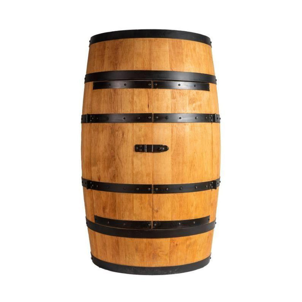 Creative Cooper Weinregal Holzfass mit Türen in Eiche Braun im Landhausstil B: 80 cm, T: 50 cm - Bild 4