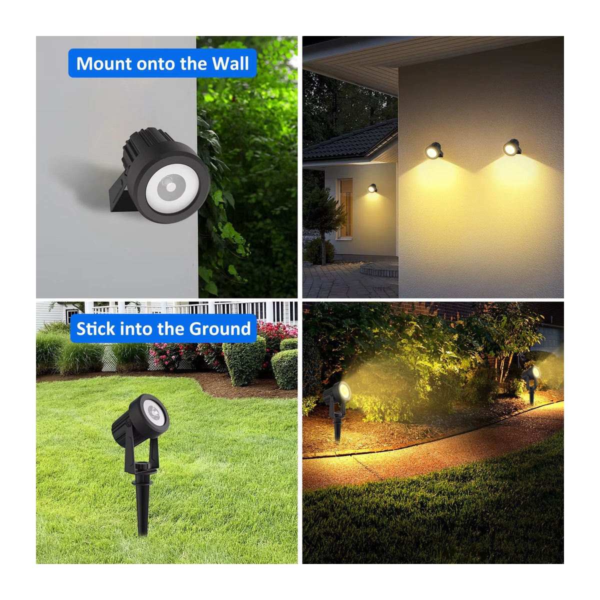 Crepow RGB LED Solar Außenstrahler Wasserdicht mit Farbwechsel in Schwarz und Bunt - Bild 4