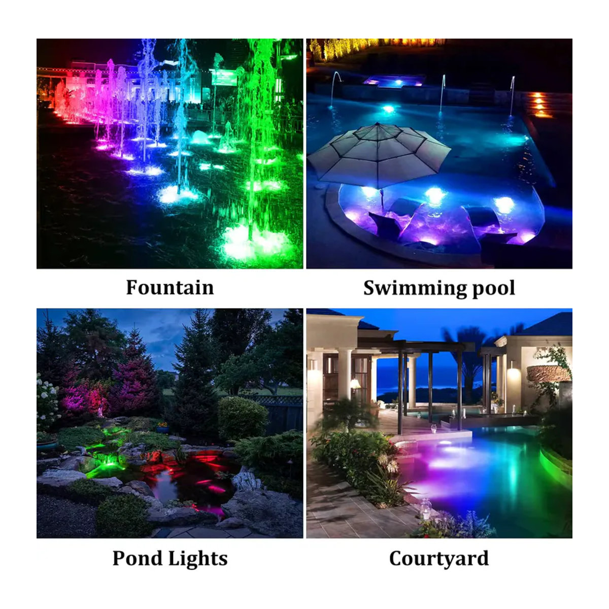 Crepow Solar Unterwasser RGB LED Licht IP68 für Teich und Aquarium in Bunt - Bild 4