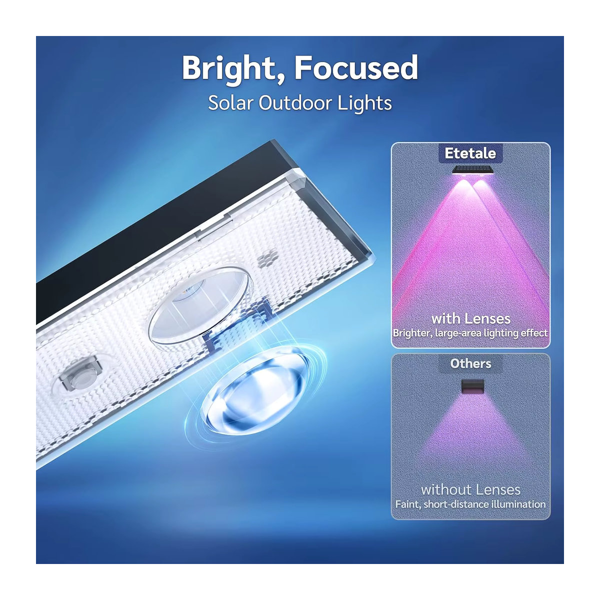 Crepow Solar Zaunleuchten im 4er-Set mit RGB Farbwechsel, IP65 wasserdichte LED Gartenlampen für Garten, Hof und Treppen in Bunt - Bild 5