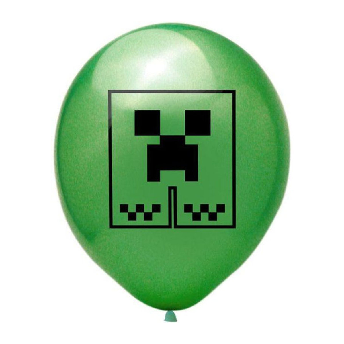 CrimsonCraft Minecraft Pixel Geburtstag Latexballons für Kinder, Grün, 10 Stück, Durchmesser: 30,48 cm - Bild 1