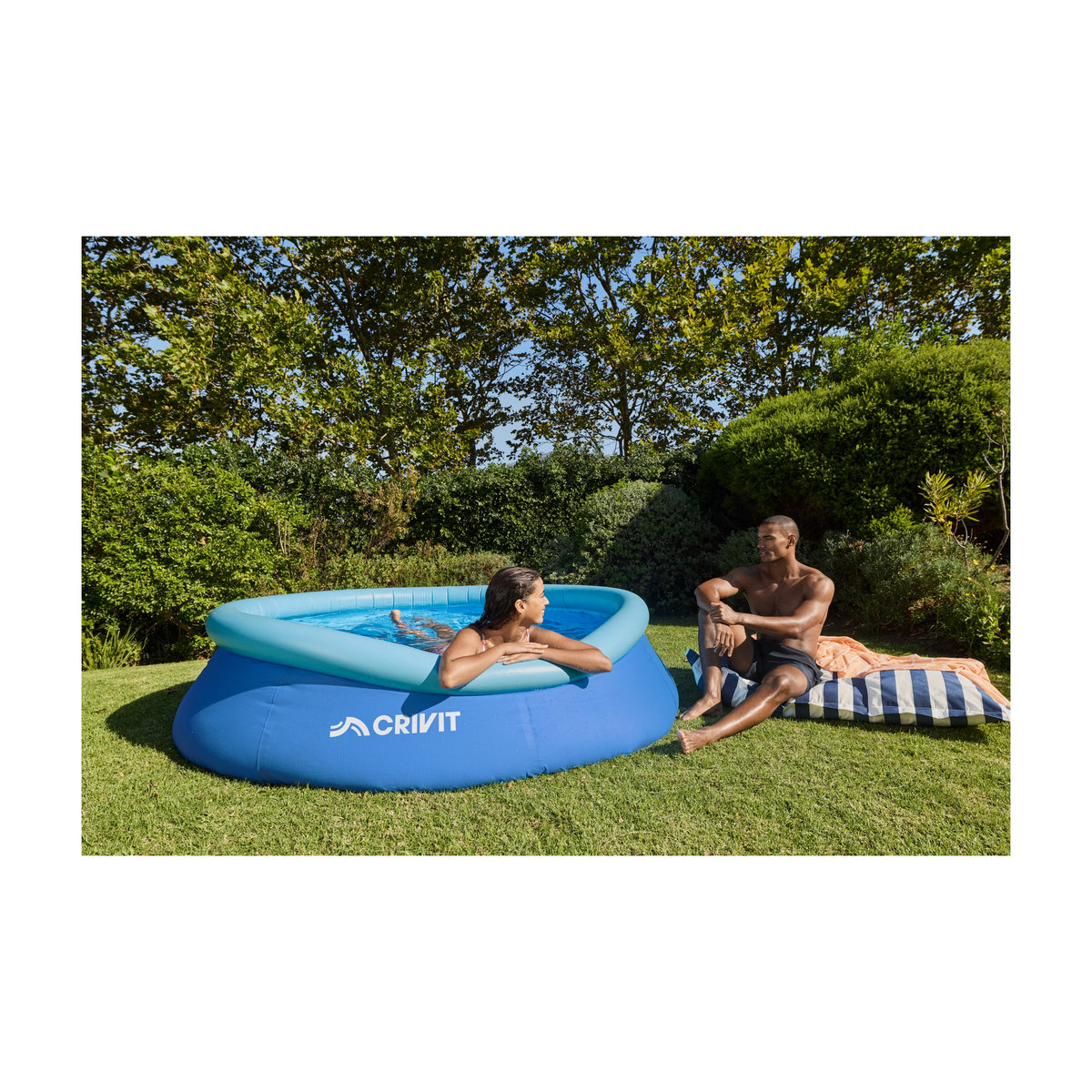 CRIVIT Quick-up-Pool aus Kunststoff in Blau - Bild 2