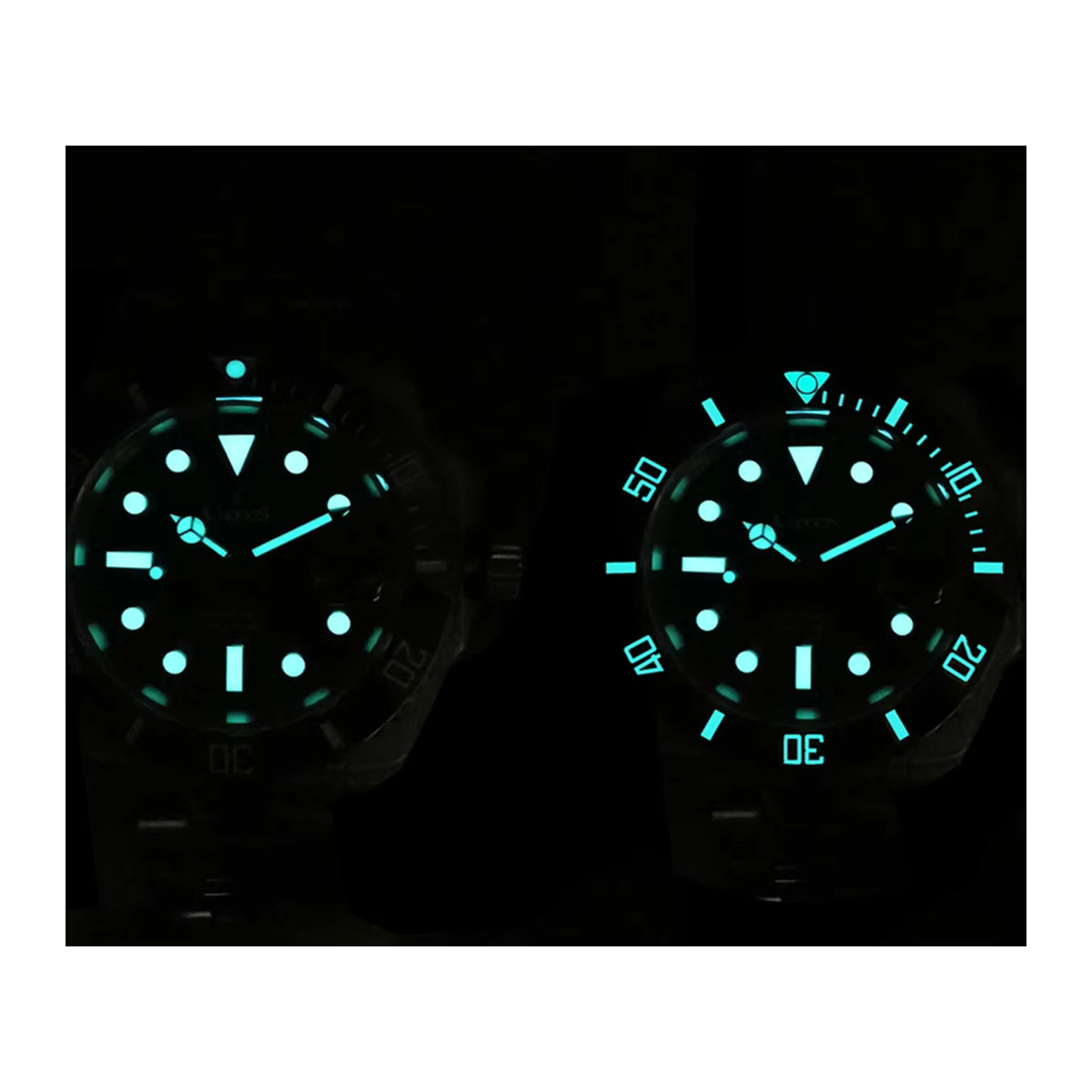 Cronos Sub Diver Herrenuhr aus Edelstahl in Schwarz mit Keramiklünette und 200 Meter Wasserdichtigkeit - Bild 5