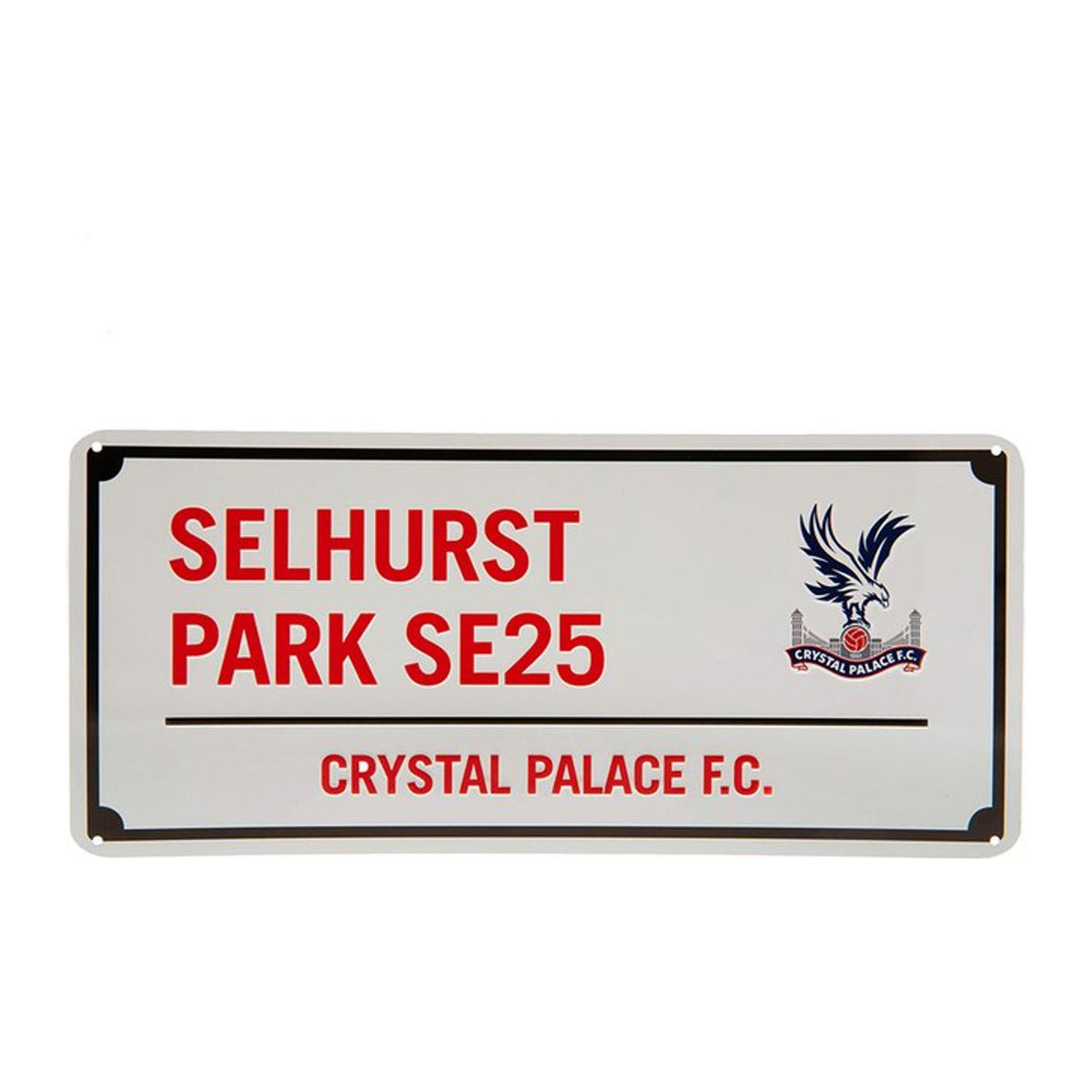 Crystal Palace FC Selhurst Park SE25 Metallplakette in Weiß/Rot - Bild 1