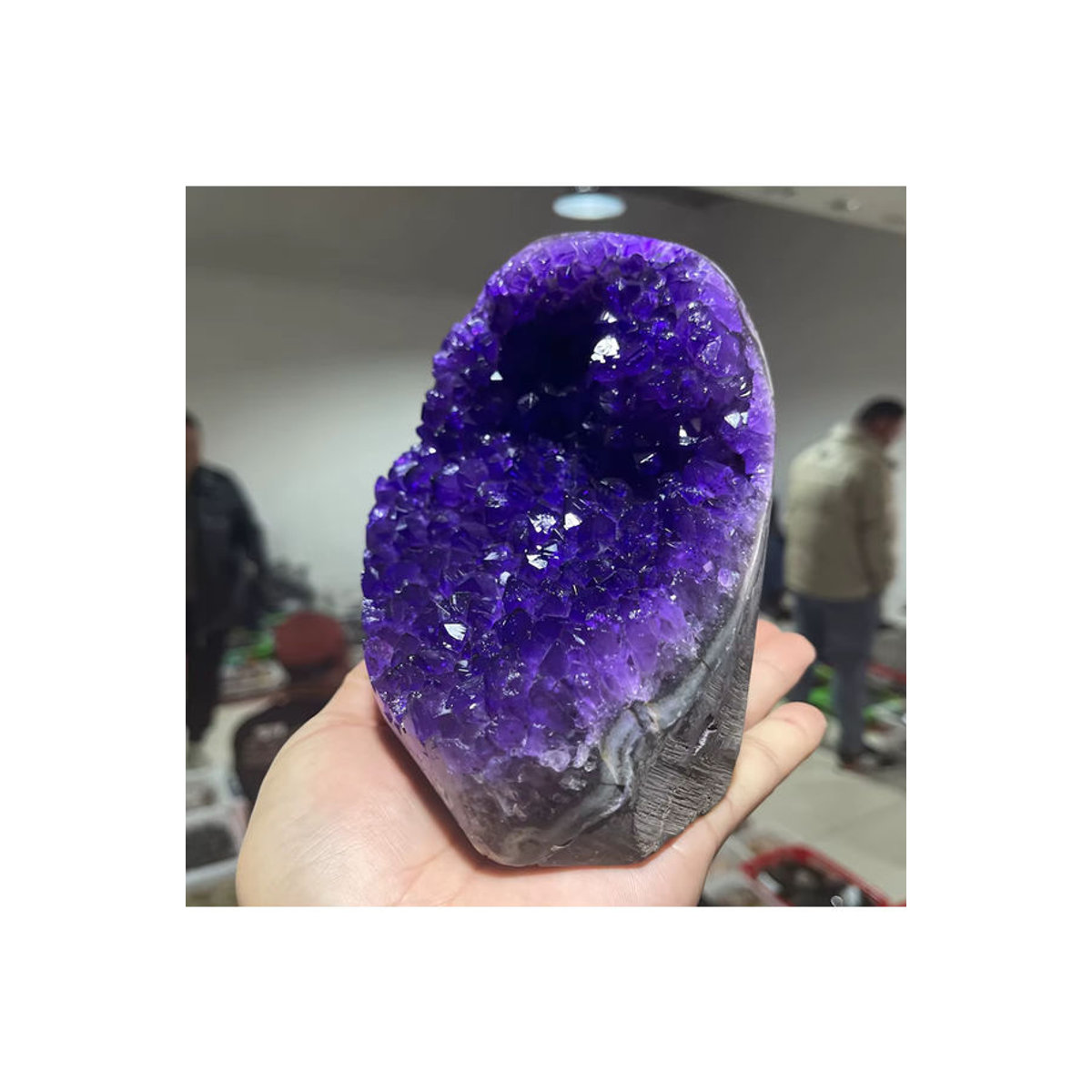 CrystalHola Geode-Quarz-Cluster in Lila, natürlicher Kristallspitzen-Stab mit unregelmäßiger Form als Dekoration - Bild 7