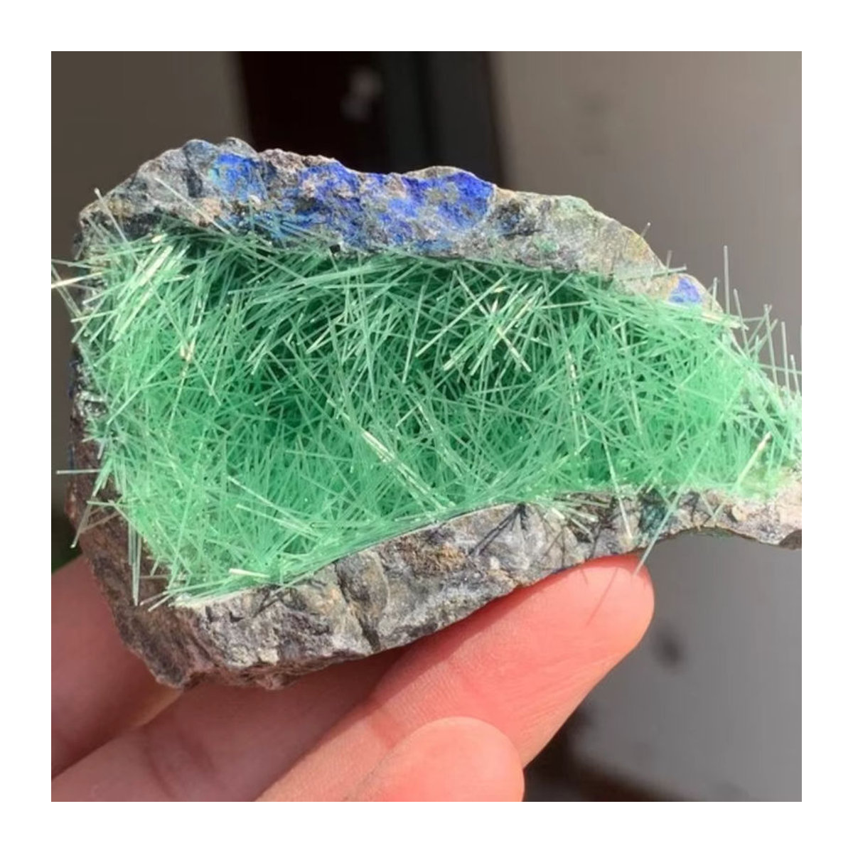 CrystalHola Kupfererz-Dekorationsstein mit Quarz und Goethit in Grün - Bild 2