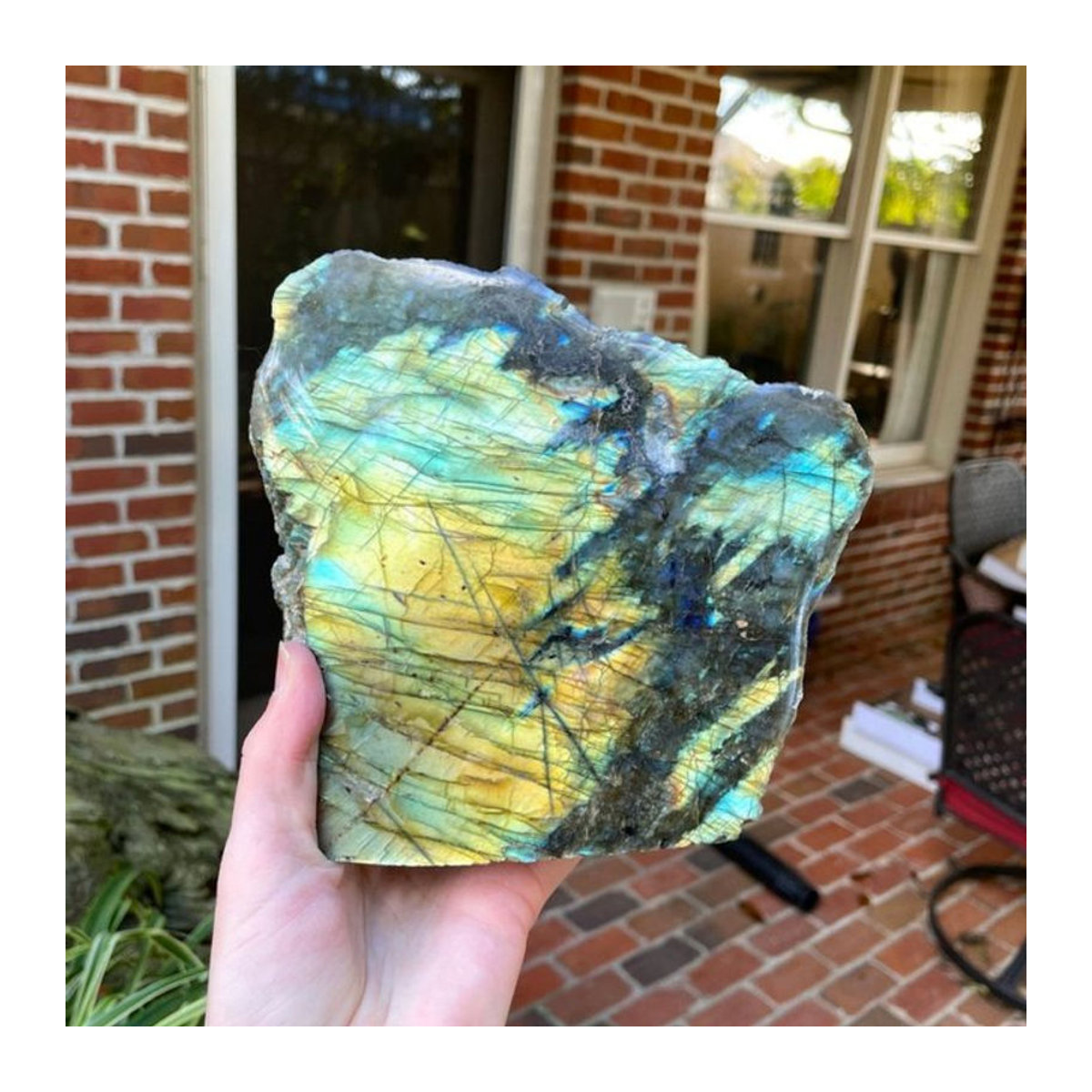 CrystalHola Labradorit-Nugget polierter Quarz-Stein in Blau und Gold im Bohemian-Stil für Dekoration und Handwerk - Bild 1
