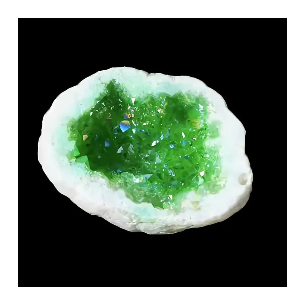 CrystalHola Natürliche Kristallhöhle in Grün als dekoratives Stein-Kunstobjekt - Bild 2