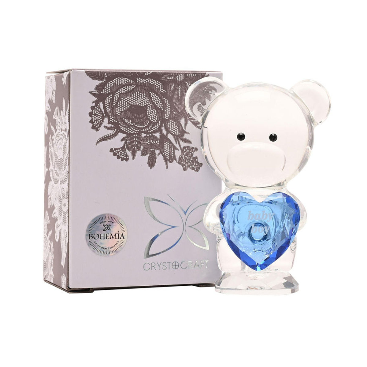 Crystocraft Kristallbär Dekoration aus Glas in Transparent, Baby Junge - Bild 2