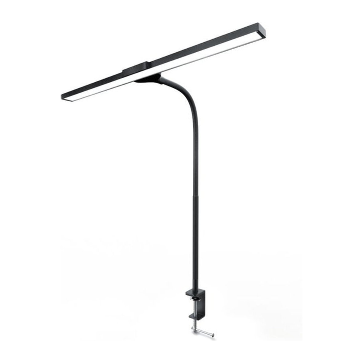 CSL LED Klemmleuchte als Monitorlampe in Schwarz mit Dimmfunktion und 3 Lichtfarben, schwenkbare Screenbar Tischlampe - Bild 1