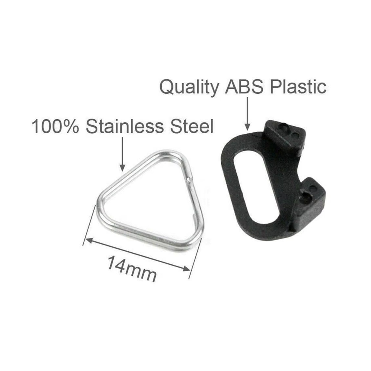 CUJMH Kameragurt Dreieck Split Ring Adapter Set mit Haken und Verbindungsschnalle in Schwarz - Bild 3