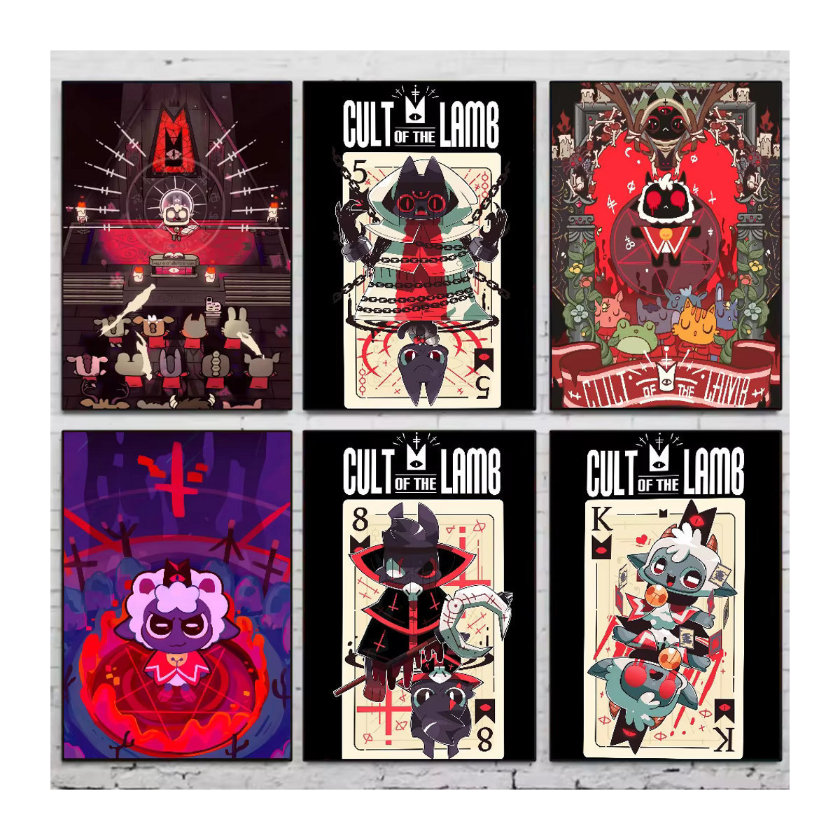 Cult Of The Lamb Spielposter als wasserdichte Wanddekoration in HD-Kunst, mehrfarbig, rechteckig und rahmenlos - Bild 2