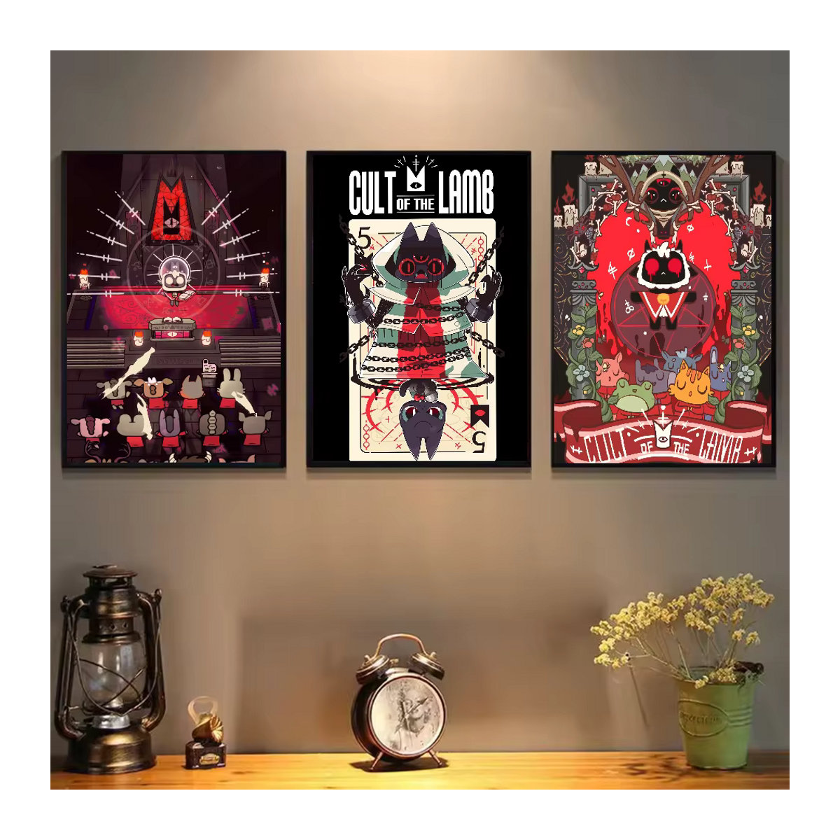 Cult Of The Lamb Spielposter als wasserdichte Wanddekoration in HD-Kunst, mehrfarbig, rechteckig und rahmenlos - Bild 3