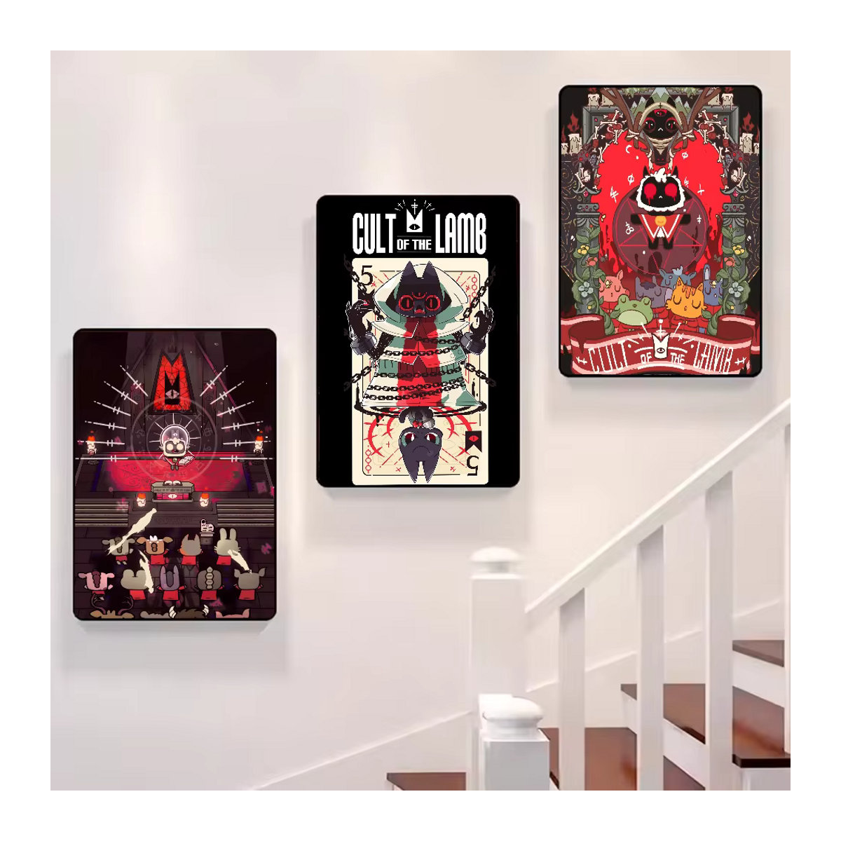 Cult Of The Lamb Spielposter als wasserdichte Wanddekoration in HD-Kunst, mehrfarbig, rechteckig und rahmenlos - Bild 4