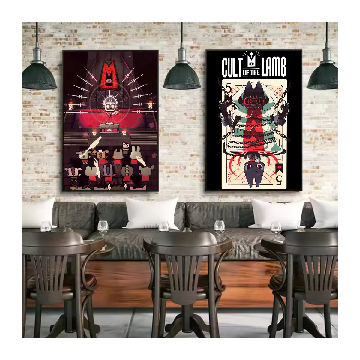 Cult Of The Lamb Spielposter als wasserdichte Wanddekoration in HD-Kunst, mehrfarbig, rechteckig und rahmenlos - Bild 5