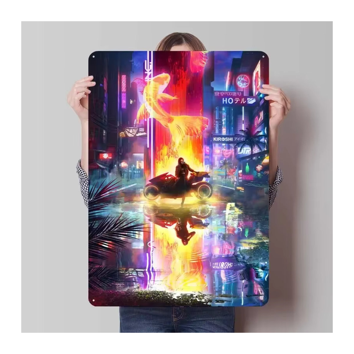 Cyberpunk Metallschild Retro Gaming-Poster für deine Raumdekoration, mehrfarbig, B/H: 30 x 20 cm - Bild 2