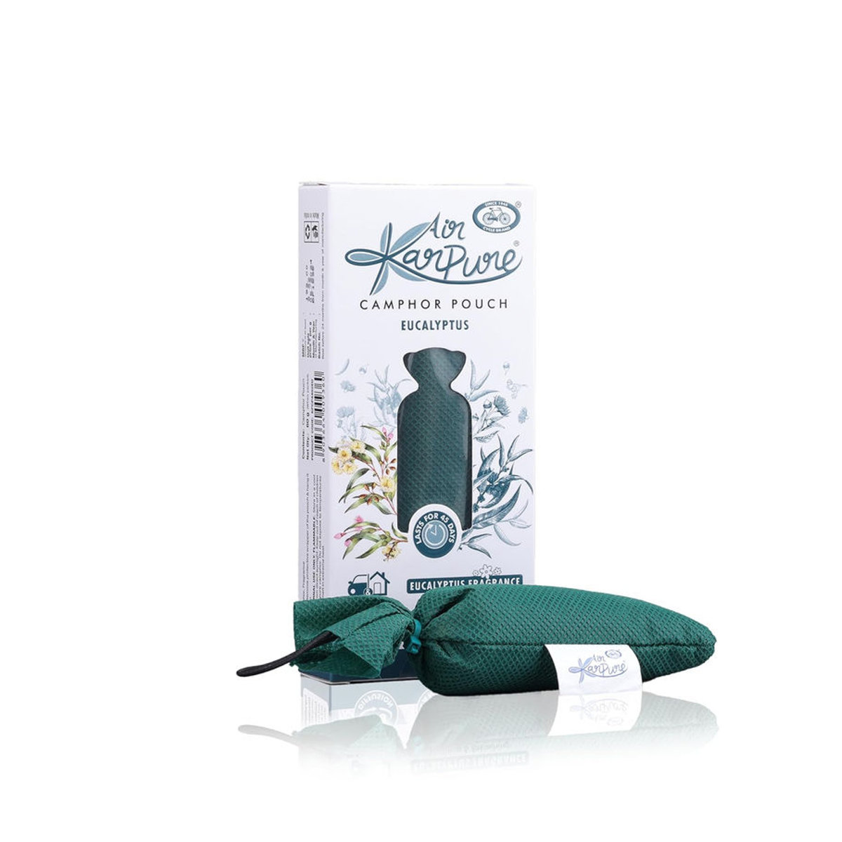 Cycle Pure Campher-Sachets 3er Pack 180g mit Duftnoten Musc Floral und Eucalyptus als Raumduft und Textilerfrischer in Weiß - Bild 1
