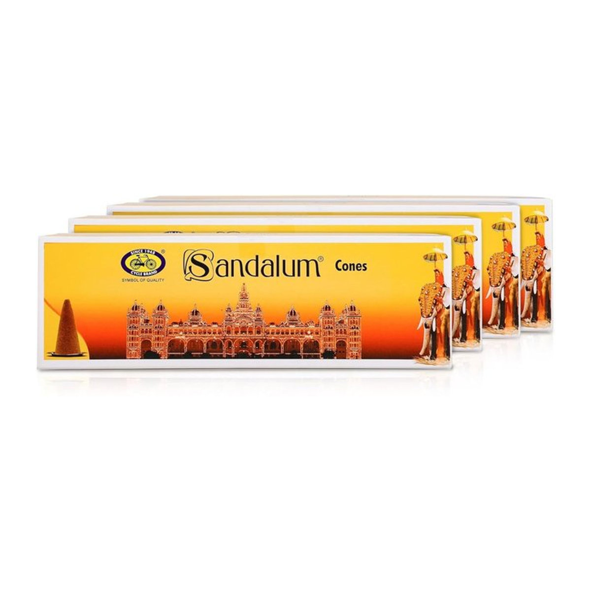 Cycle Pure Sandalum Räuchercones Combo-Pack mit 4 Packungen für Meditation und Entspannung, Sandelholzduft, mehrfarbig - Bild 1