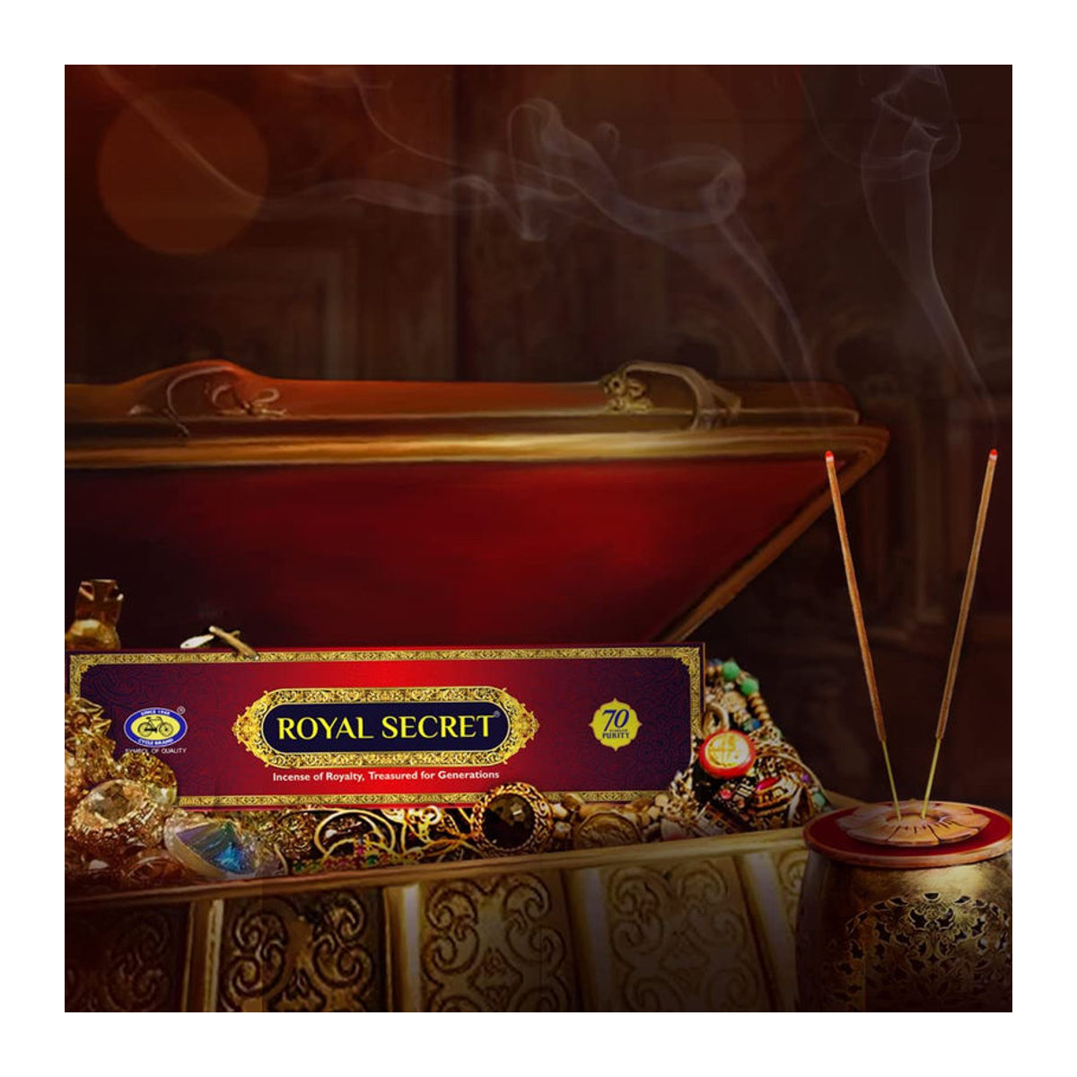 Cycle Royal Secret Premium Masala Agarbatti Räucherstäbchen, floral und orientalisch, 2 Packungen mit je 20 Stück, mehrfarbig - Bild 2