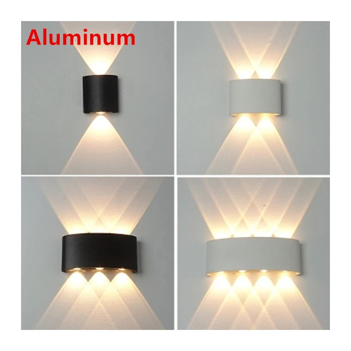 CYLRDXK LED Außenwandleuchte aus Aluminium in Schwarz, wasserdicht IP65, minimalistisches Design für Garten, Hof und Treppen - Bild 1
