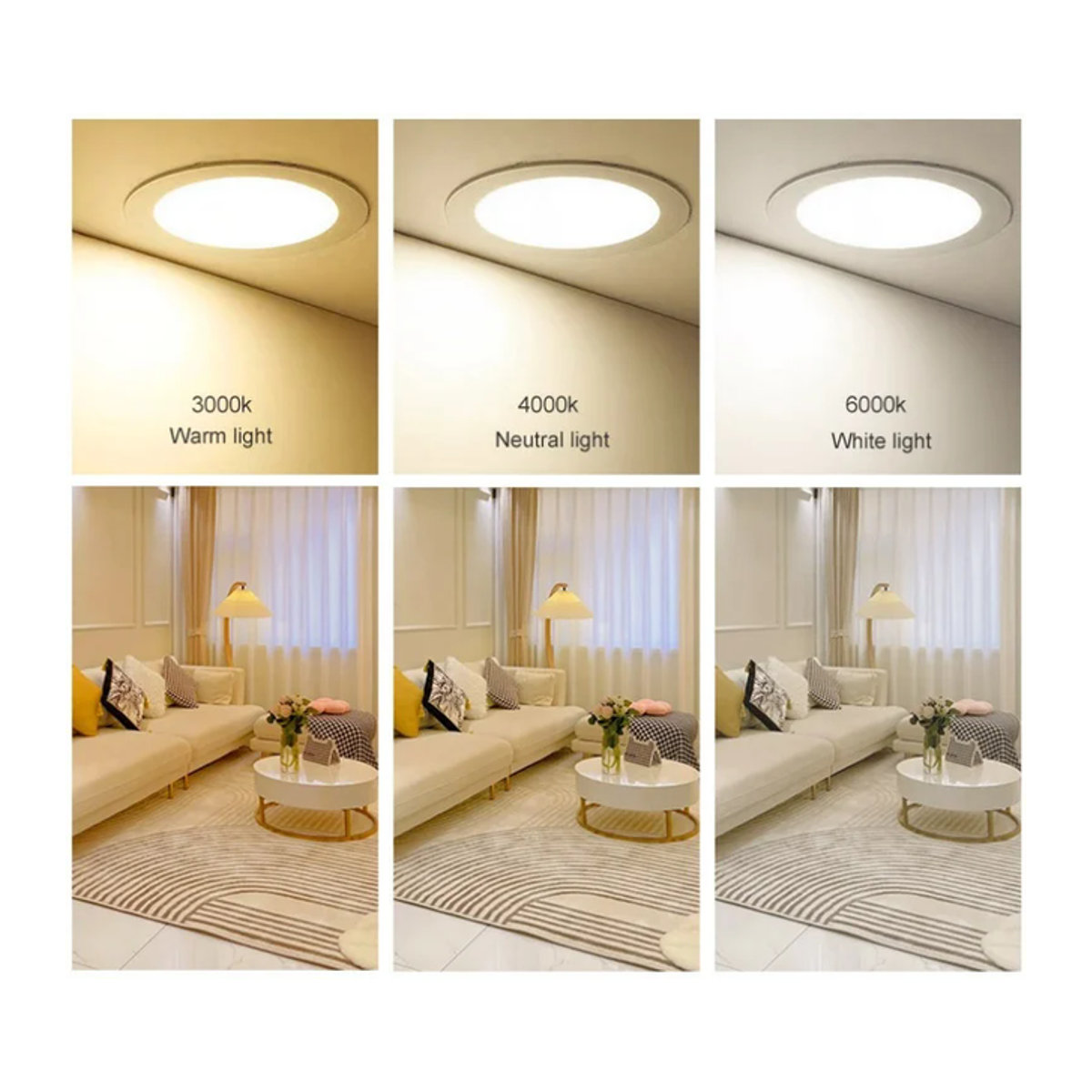 CYLRDXK LED-Deckenleuchte 24 W in Weiß, minimalistisches ultradünnes LED-Panel-Licht mit 295 mm Durchmesser - Bild 1