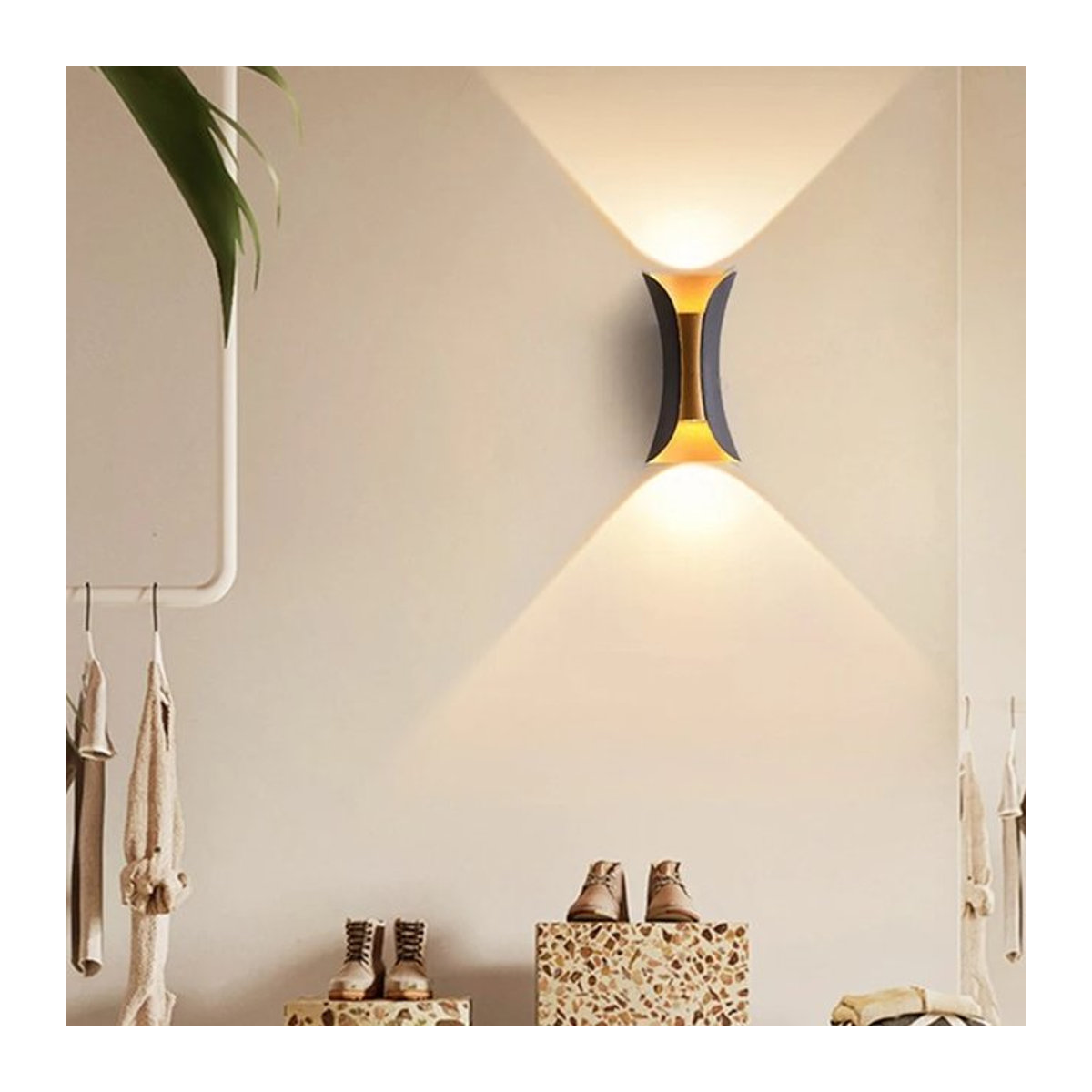 CYLRDXK Moderne LED Wandleuchte IP65 Wasserdicht 12W Schwarz verstellbar für Innen- und Außenbereich - Bild 1