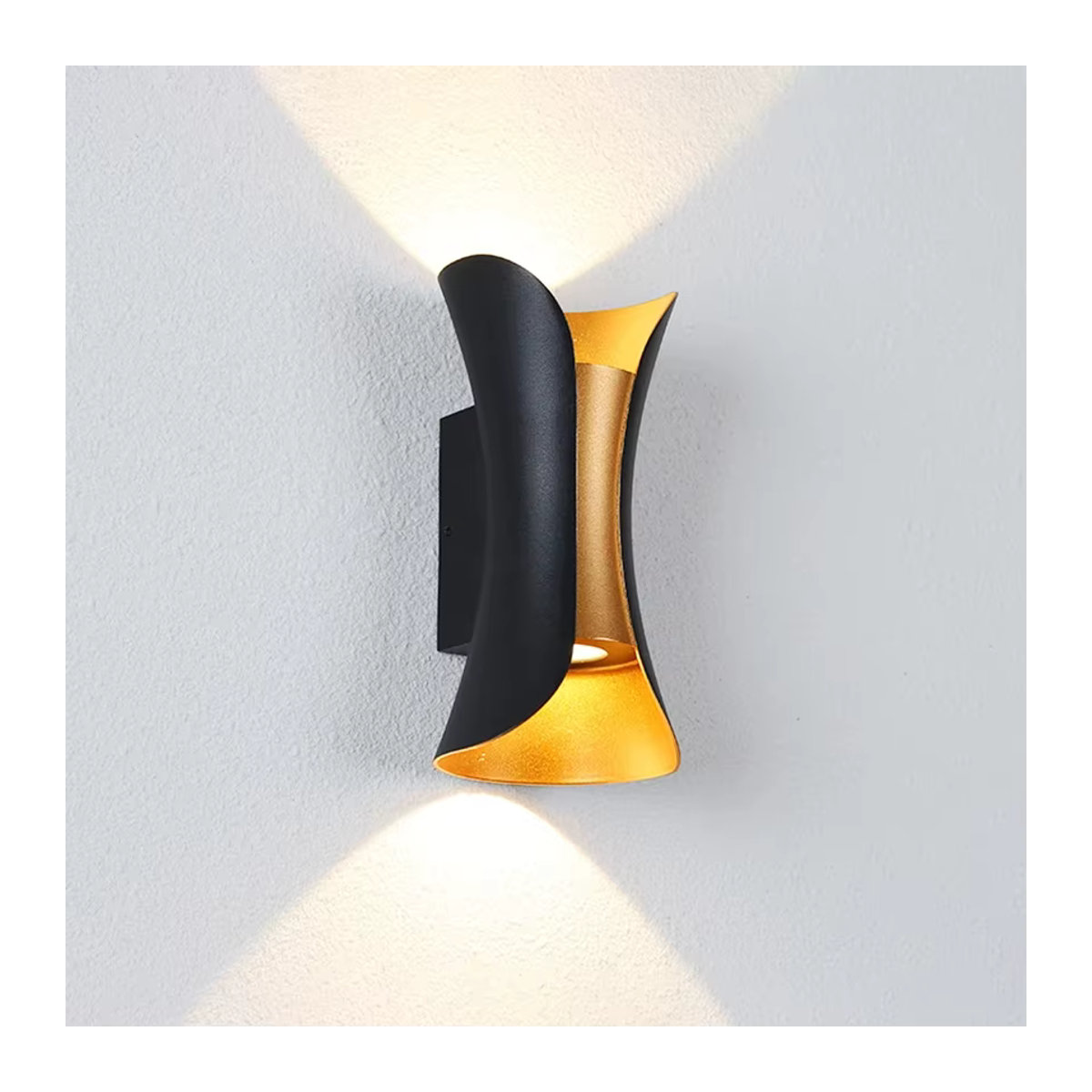 CYLRDXK Moderne LED Wandleuchte IP65 Wasserdicht 12W Schwarz verstellbar für Innen- und Außenbereich - Bild 4