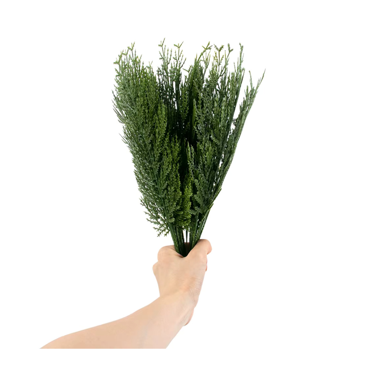 Cyuan Künstliche Kiefernzweige in Grün für Weihnachtsdekoration und DIY-Kränze, 12 Stück - Bild 3
