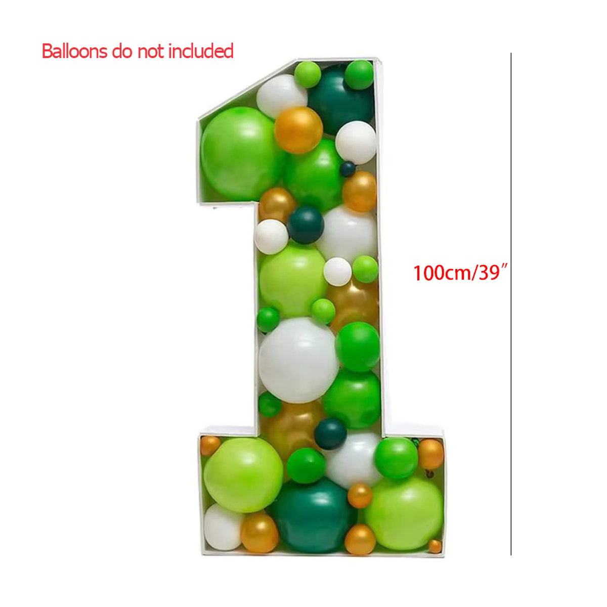 Cyuan Mosaik Ballon Rahmen als riesige Geburtstagsfigur zur Dekoration, mehrfarbig, Höhe: 73 cm bis 100 cm - Bild 2
