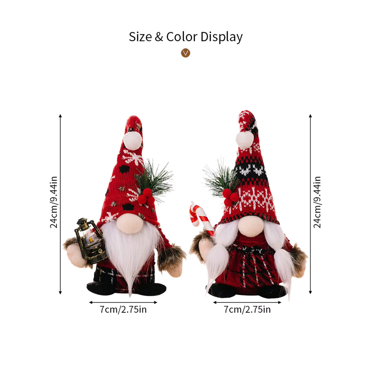 Cyuan Weihnachtsgnom in Rot im skandinavischen Design als große Plüsch-Dekoration für dein Zuhause - Bild 2