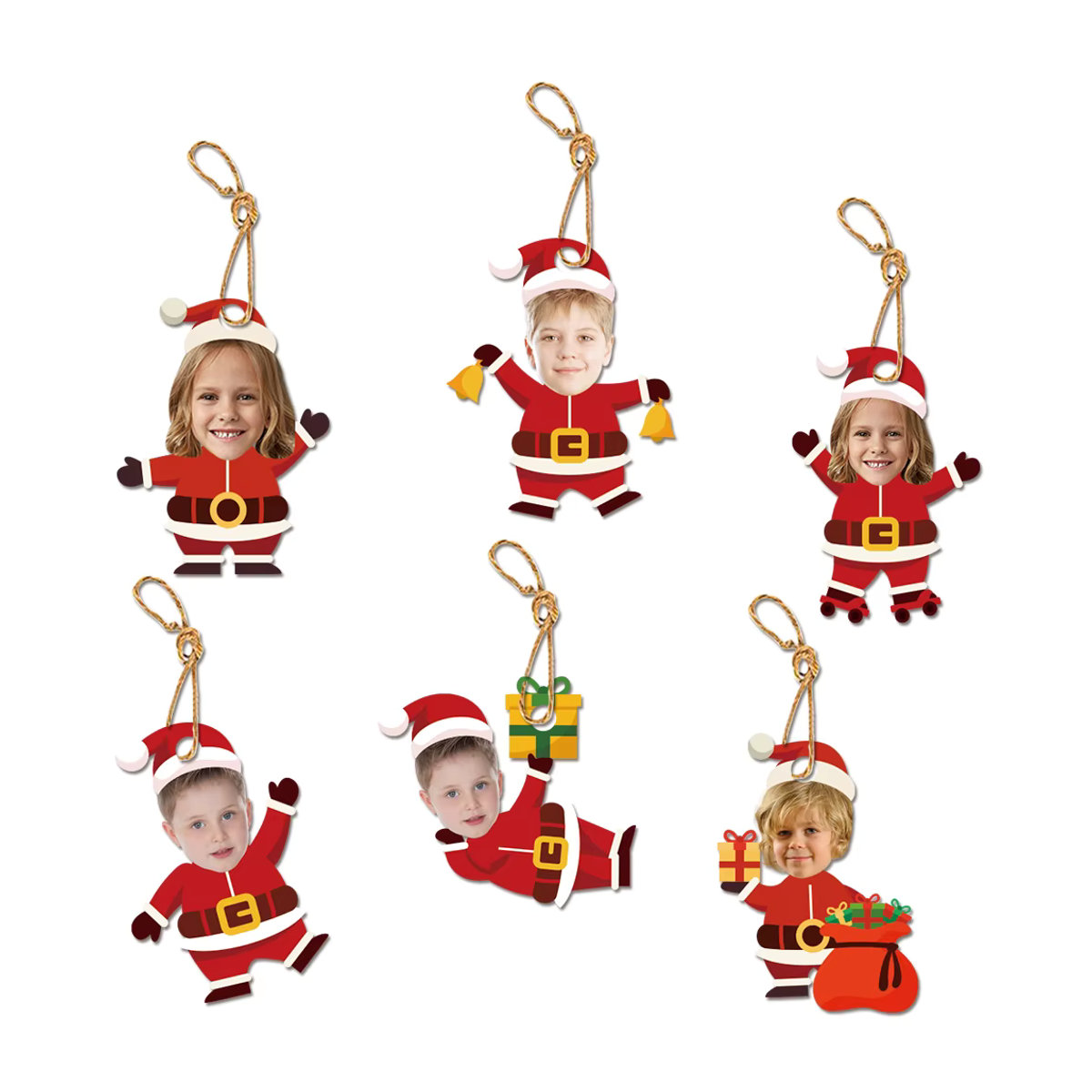 Cyuan Weihnachtsmann Papier-Hängeornament für Weihnachten, mehrfarbig - Bild 6