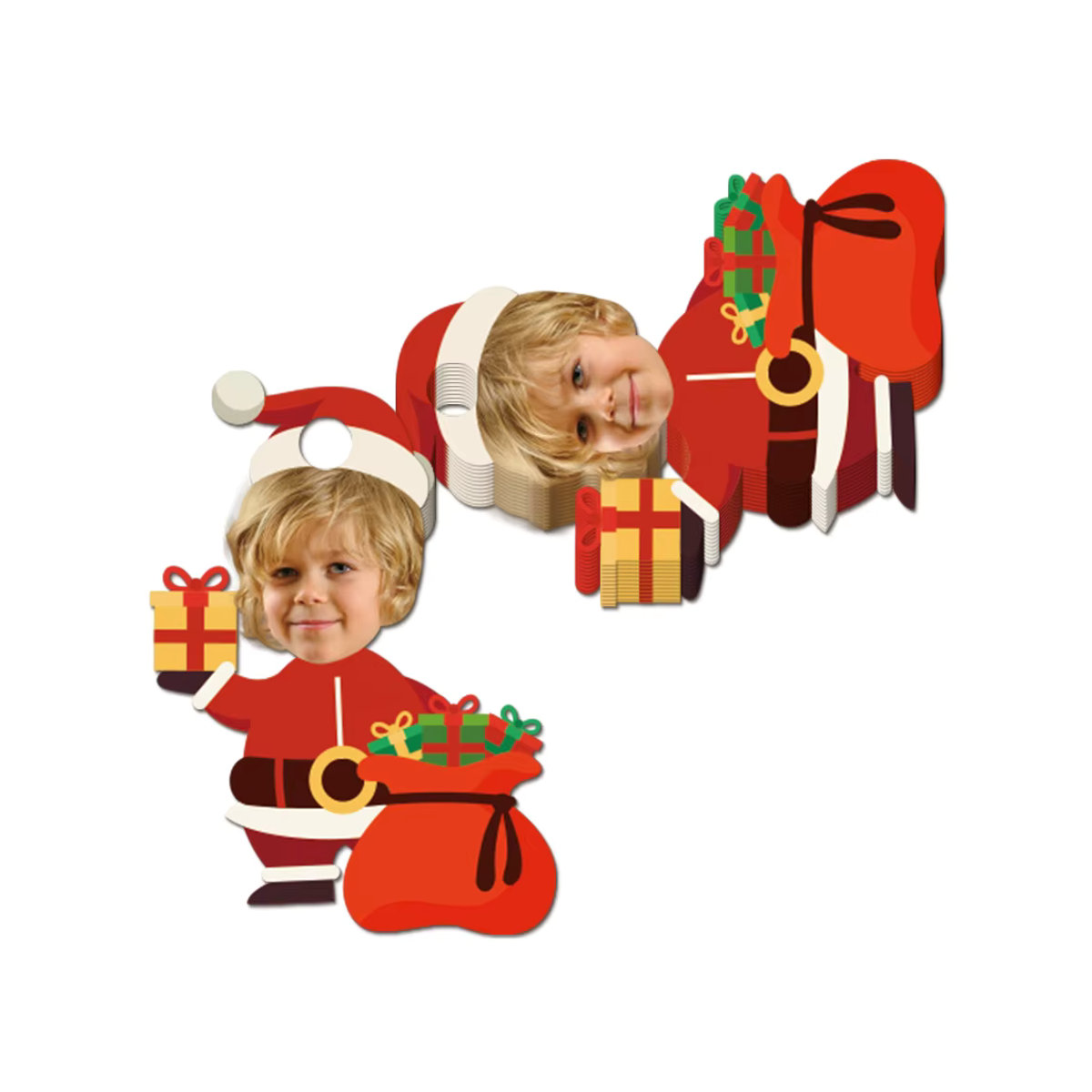 Cyuan Weihnachtsmann Papier-Hängeornament für Weihnachten, mehrfarbig - Bild 7
