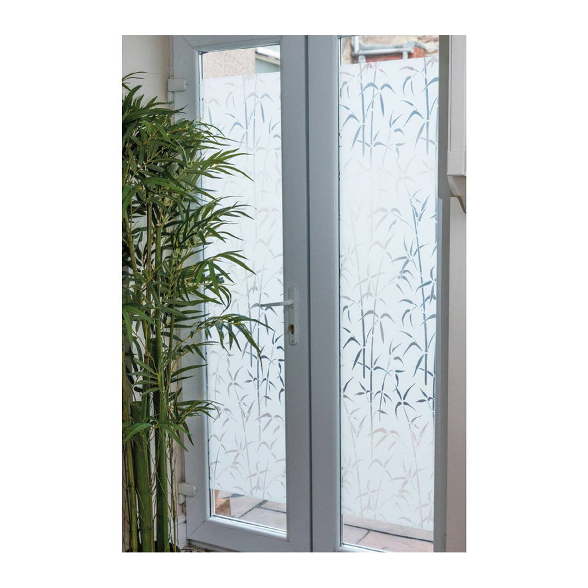 d-c-fix Fensterfolie Bamboo in Weiß Transparent mit floralem Design B: 90 cm, L: 150 cm - Bild 2
