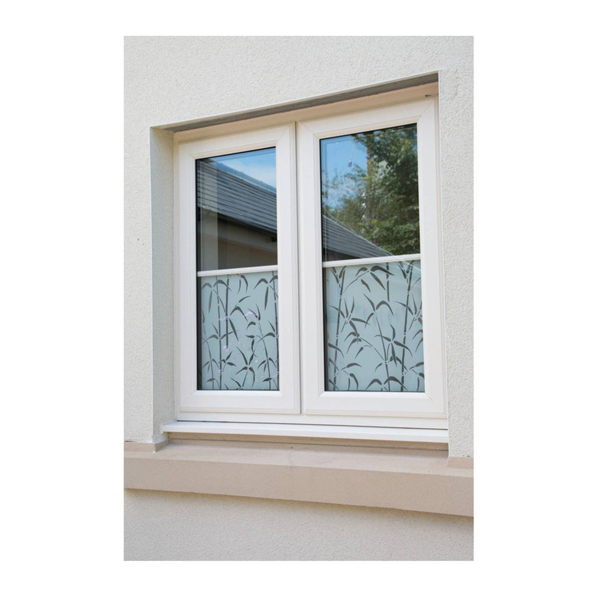 d-c-fix Fensterfolie Bamboo in Weiß Transparent mit floralem Design B: 90 cm, L: 150 cm - Bild 3