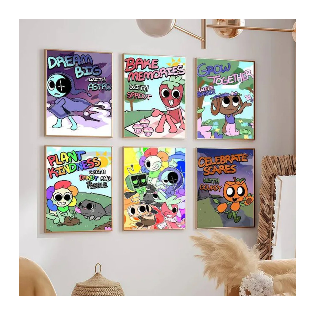 D-Dandys W-World Goob Bassie Astro Poster, mehrfarbige Wanddekoration aus Papier für Kinder, Hochformat, B: 21 cm, H: 30 cm - Bild 1