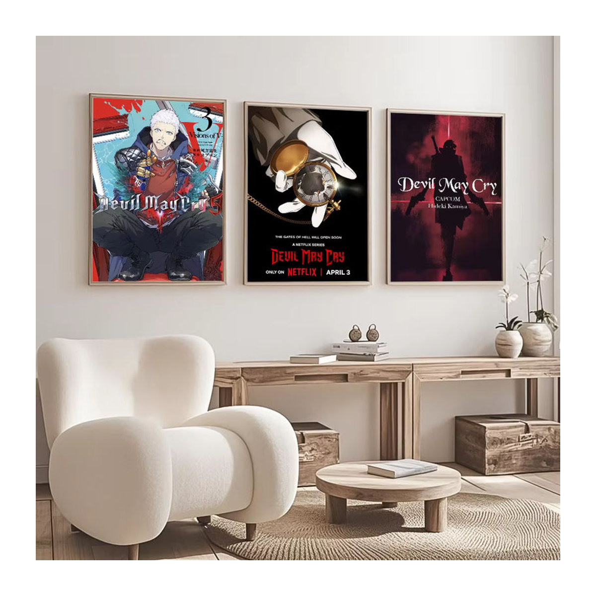 D-Devil M-May Cry Poster Mehrfarbig Hochformat Rahmenlos Wanddeko aus Papier - Bild 4