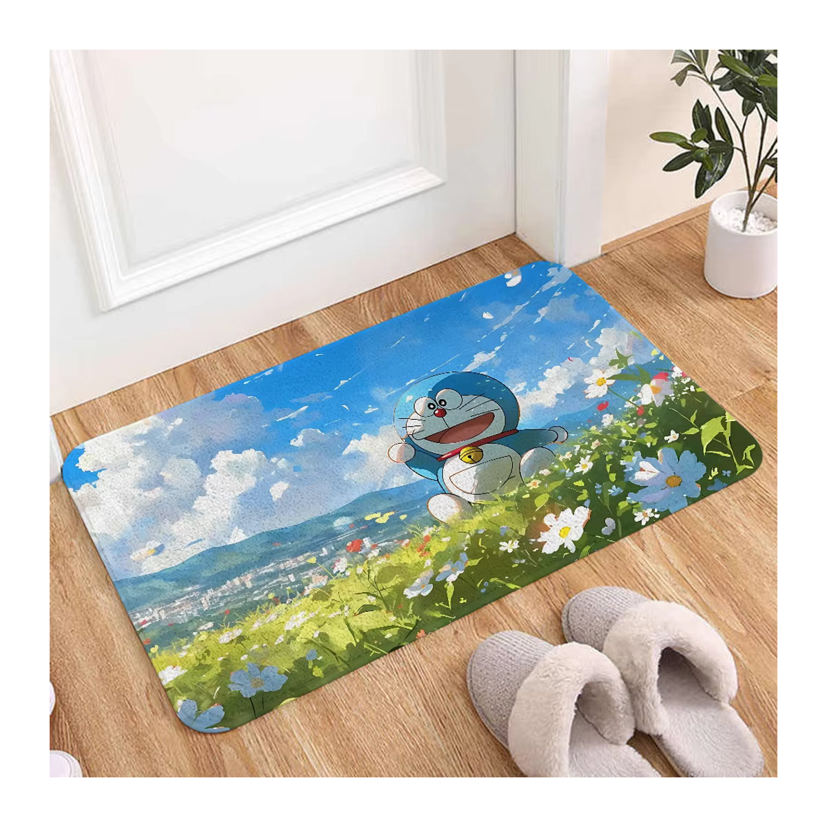 D-Doras-emon Bodenmatte für Wohnzimmer und Kinderzimmer, weicher und flauschiger Spielteppich in Mehrfarbig - Bild 5