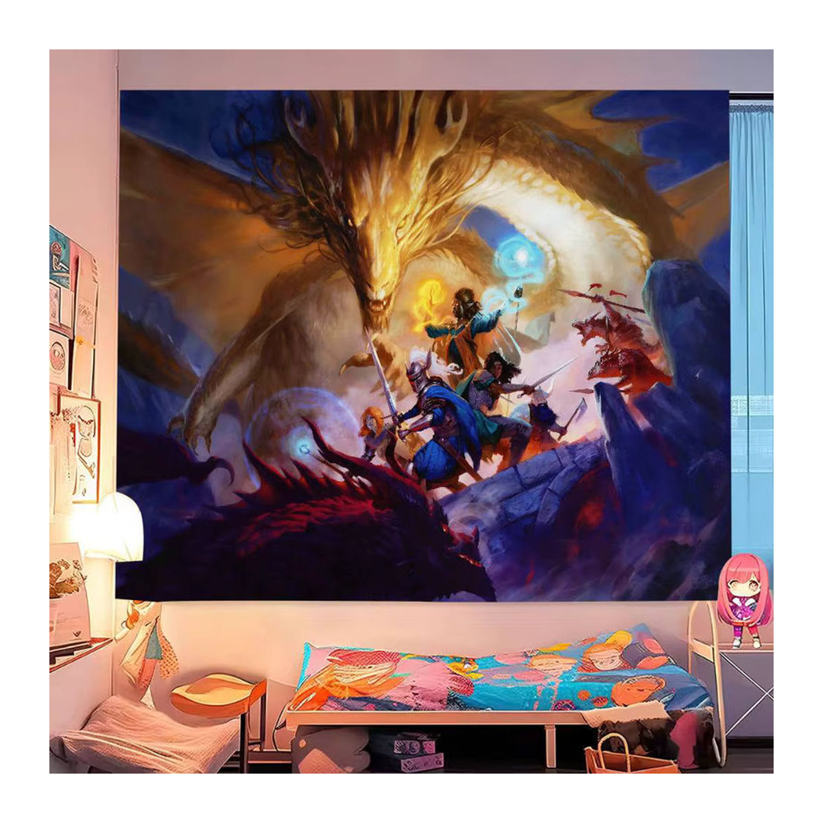 D-Dungeons D-Dragons DIY Wandteppich mit Tier-Motiv, mehrfarbig, Textil, rechteckig - Bild 3