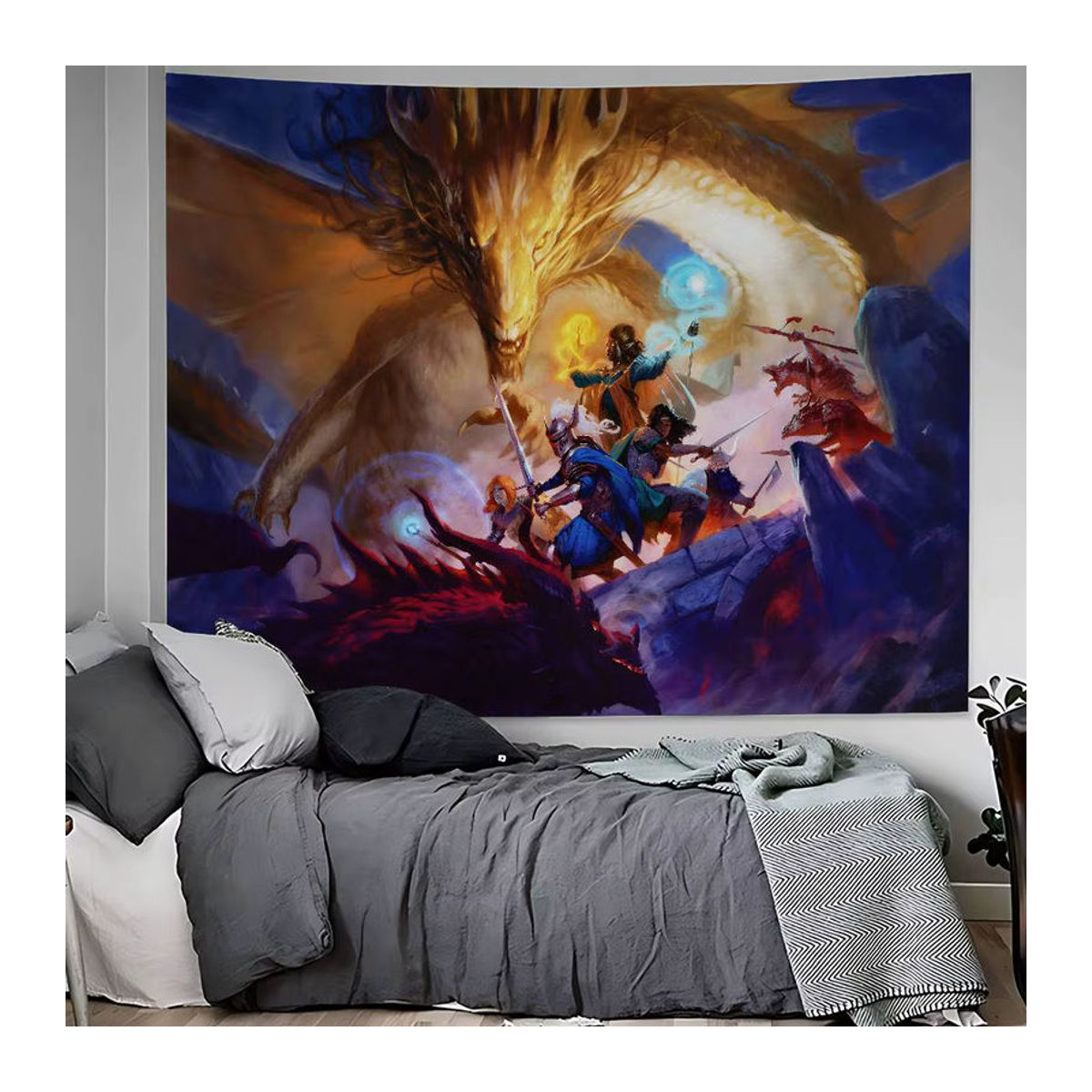 D-Dungeons D-Dragons DIY Wandteppich mit Tier-Motiv, mehrfarbig, Textil, rechteckig - Bild 4