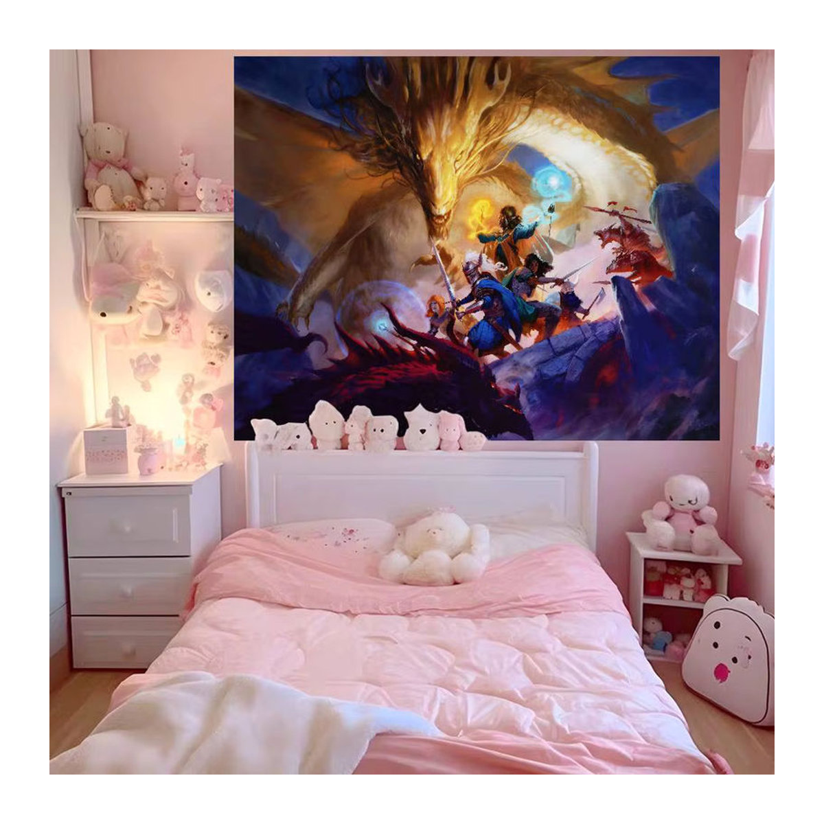 D-Dungeons D-Dragons DIY Wandteppich mit Tier-Motiv, mehrfarbig, Textil, rechteckig - Bild 5