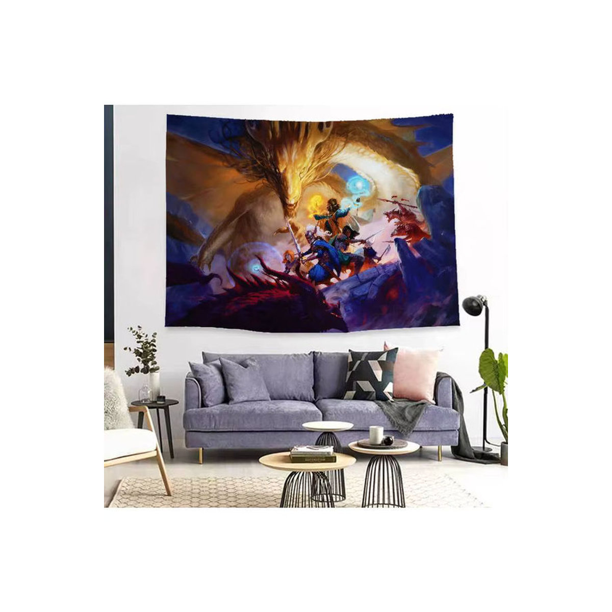 D-Dungeons D-Dragons DIY Wandteppich mit Tier-Motiv, mehrfarbig, Textil, rechteckig - Bild 7
