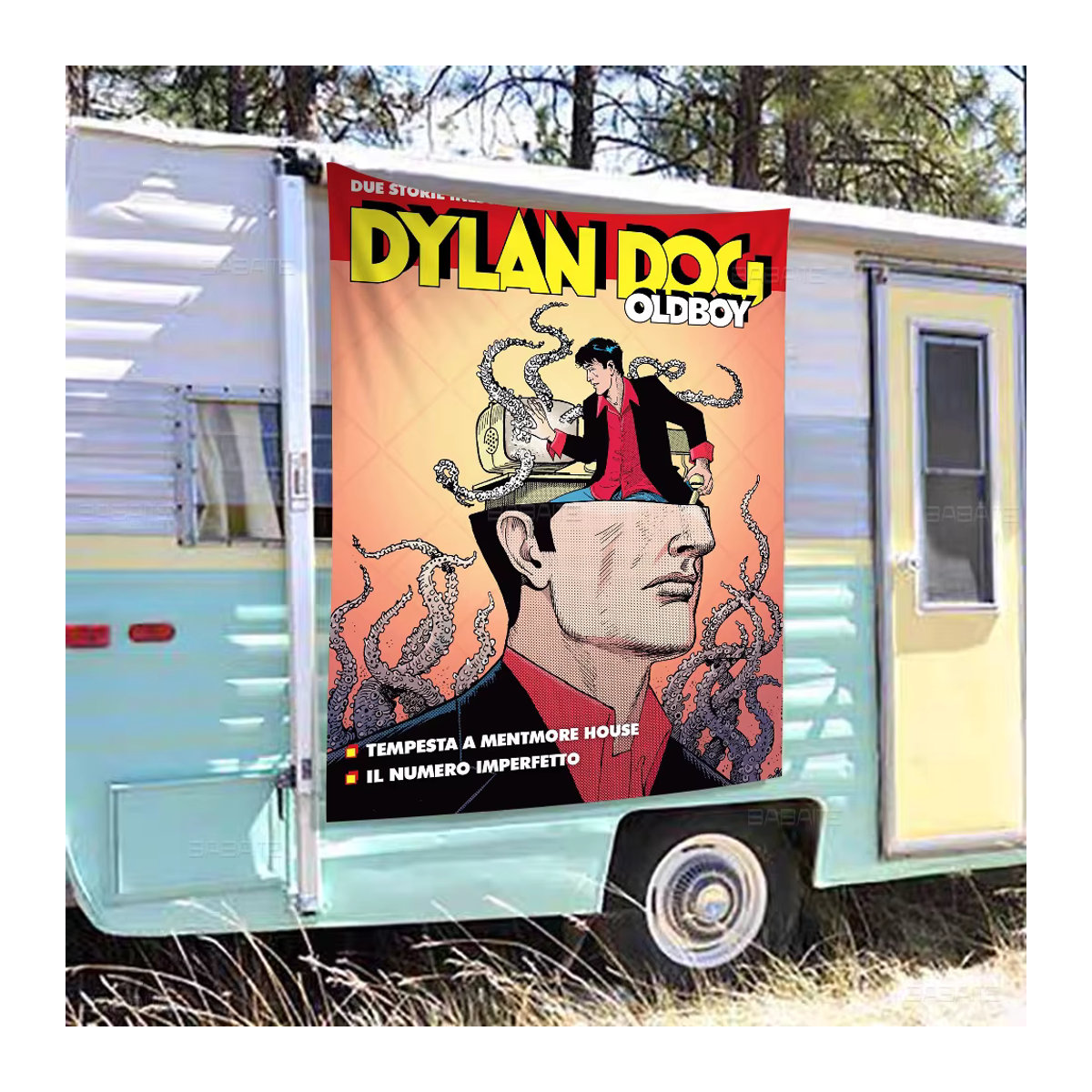 D-Dylan D-Dog Banner Textil Flagge mehrfarbig für Outdoor Party Dekoration H: 70 cm, B: 50 cm, T: 70 cm - Bild 2
