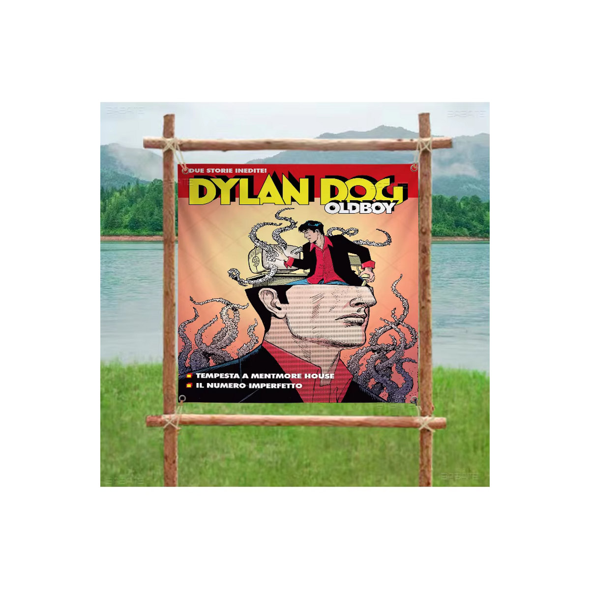D-Dylan D-Dog Banner Textil Flagge mehrfarbig für Outdoor Party Dekoration H: 70 cm, B: 50 cm, T: 70 cm - Bild 3