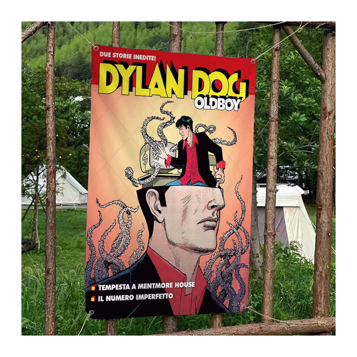 D-Dylan D-Dog Banner Textil Flagge mehrfarbig für Outdoor Party Dekoration H: 70 cm, B: 50 cm, T: 70 cm - Bild 4