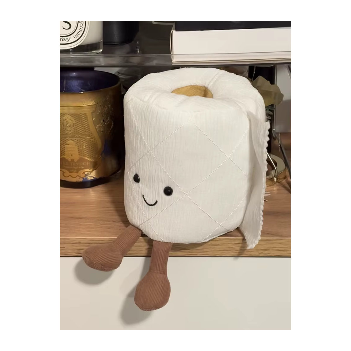DABOTU Kawaii Anime Plüschtier Toilettenpapierhalter in Orange als dekorative Badezimmer-Raumdekoration - Bild 5