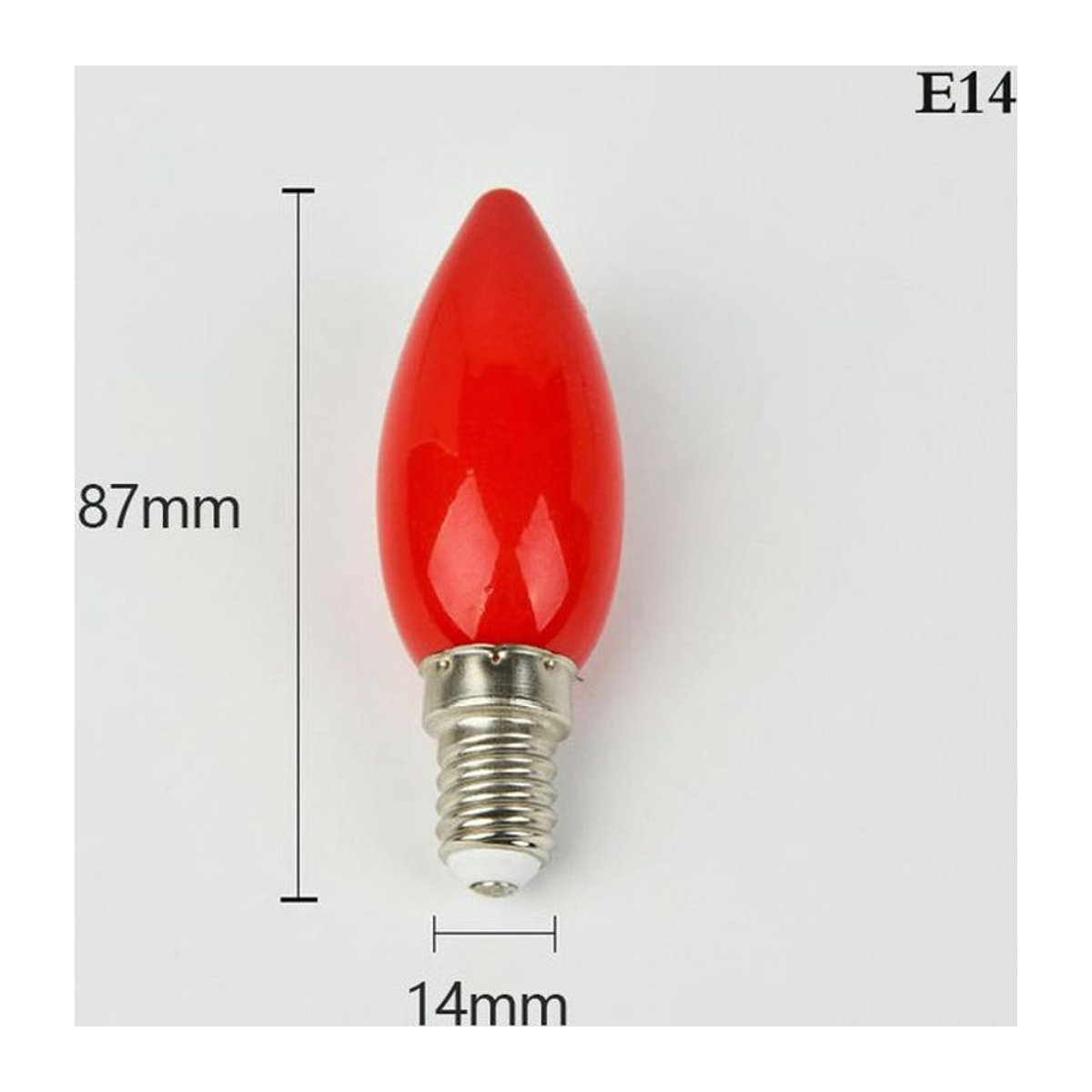 Daear LED Kerzenlampe E14 in Rot für Altar, Buddha und Tempel Dekoration - Bild 1