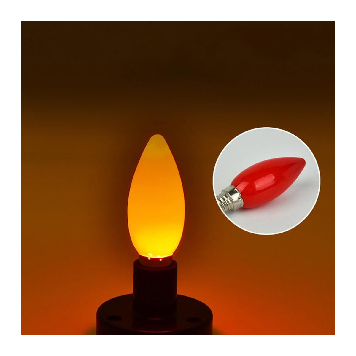 Daear LED Kerzenlampe E14 in Rot für Altar, Buddha und Tempel Dekoration - Bild 4
