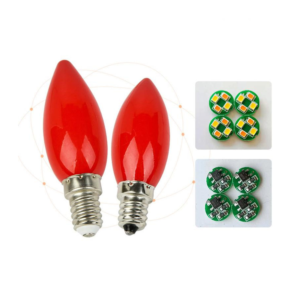 Daear LED Kerzenlampe in Rot mit E12 Sockel für Altar und Buddha Tempel Dekoration - Bild 5