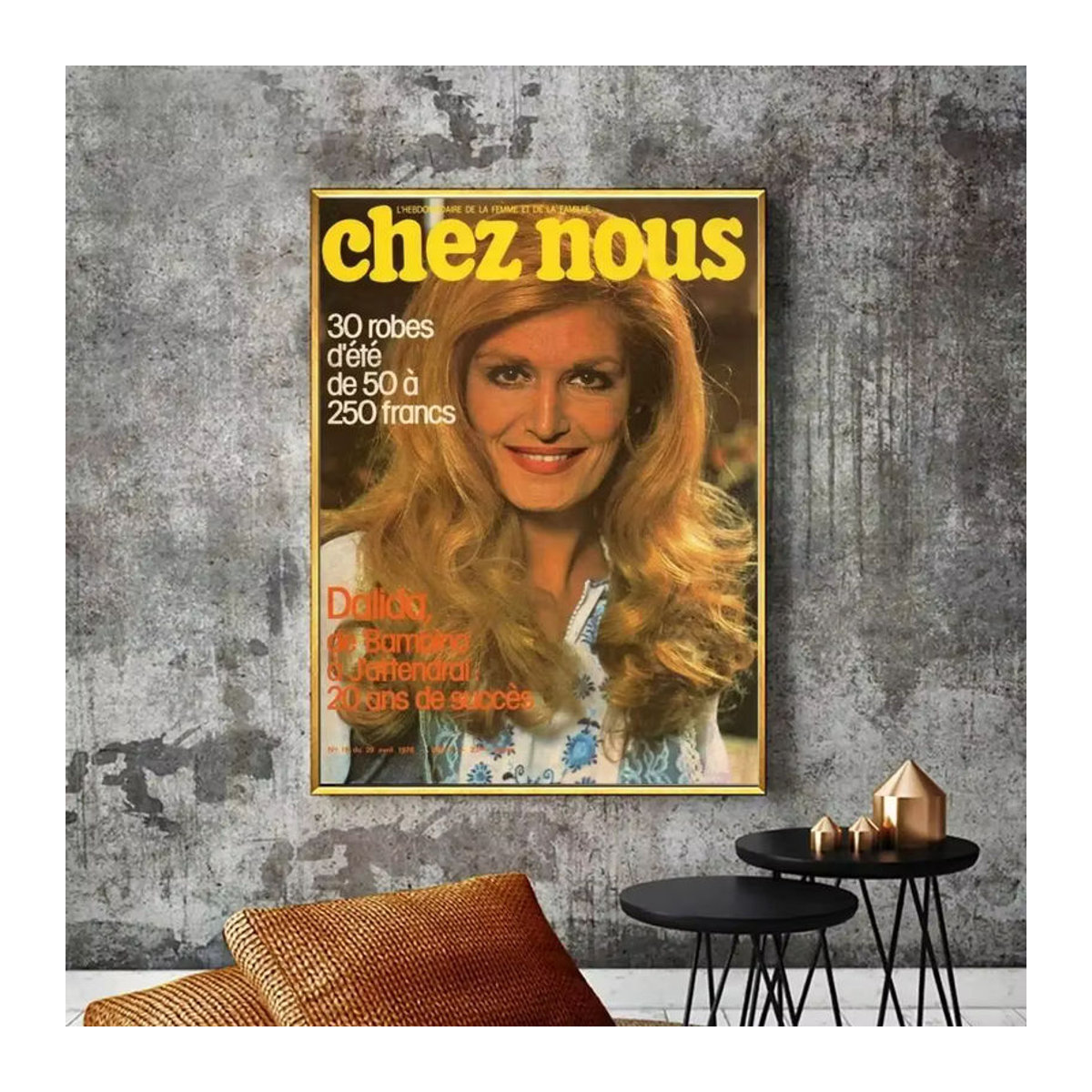 Dalida Vintage Poster als wasserfester Papieraufkleber für deine Wanddekoration, mehrfarbig, B/H: 20 x 15 cm - Bild 6